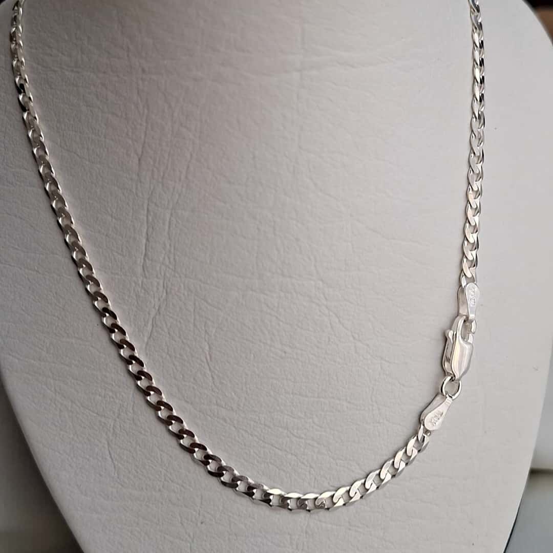 Cadena cubana en plata 925 unisex