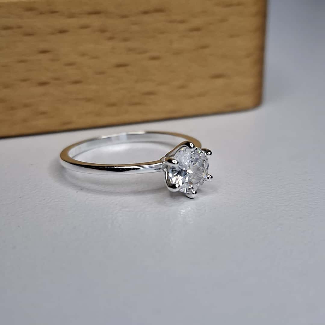 Anillo De Compromiso Sencillo Minimalista Plata 925 – Jewelry