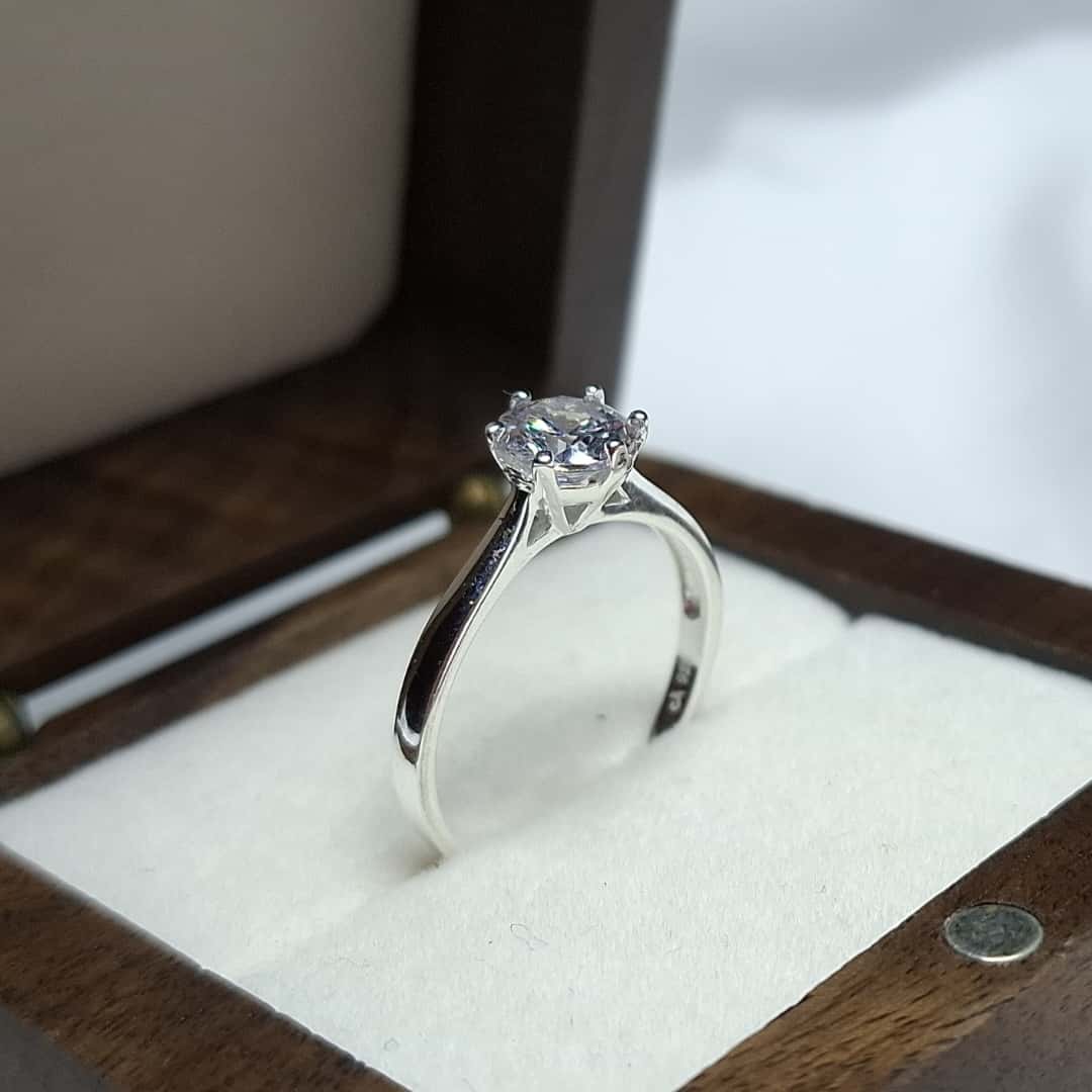 Anillo en plata para mujer compromiso promesa 