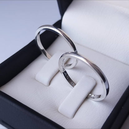 Argollas Sencillas En Plata 925 Pareja