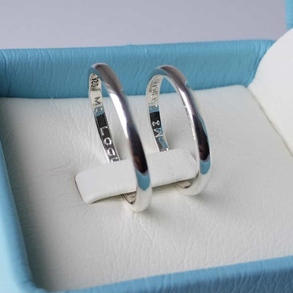 Argollas Sencillas En Plata 925 Pareja