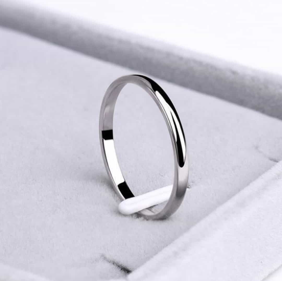 Anillo Sencillo Liso Minimalista En Plata 925