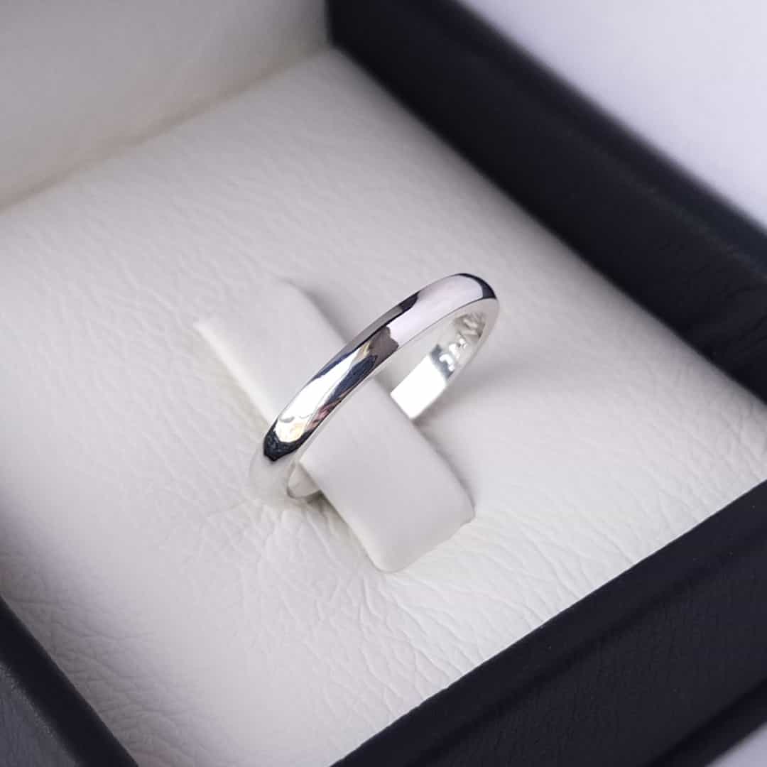 Anillo Sencillo Liso Minimalista En Plata 925