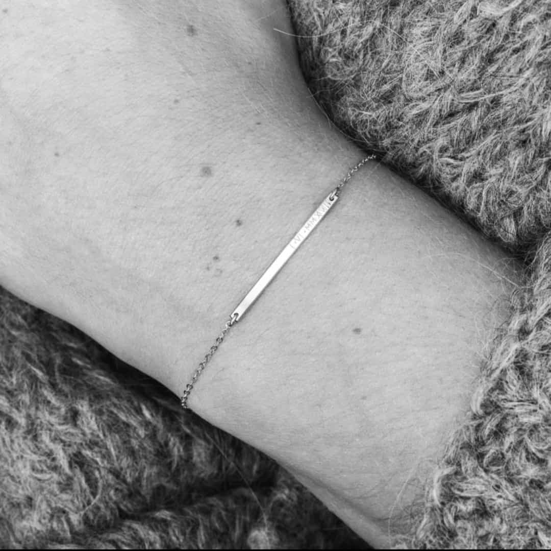 Pulsera Esclava Secilla Minimalista en plata 925