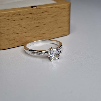 Anillo De Compromiso Sencillo Minimalista Plata 925