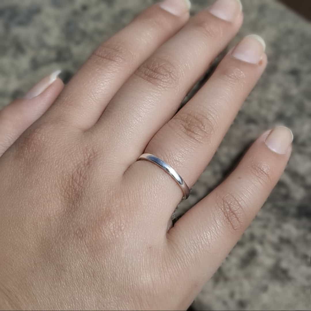 Argolla lisa sencilla en plata 925 hombre y mujer