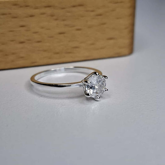 Anillo De Compromiso Sencillo Minimalista Plata 925