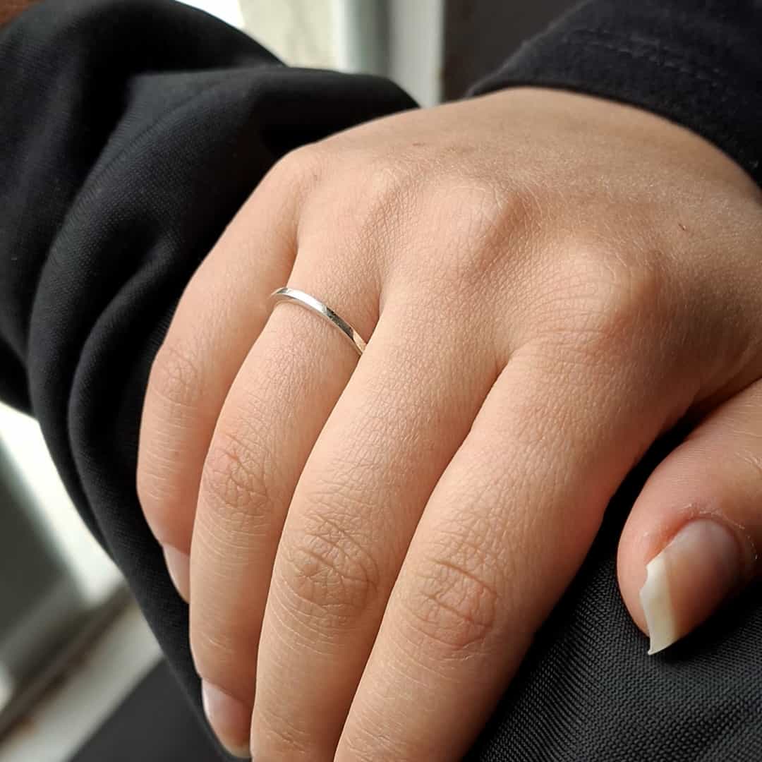 Argolla sencilla plata mujer hombre 